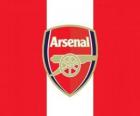 Футбольный клуб Арсенал флага — красный и белый с эмблемой в центре